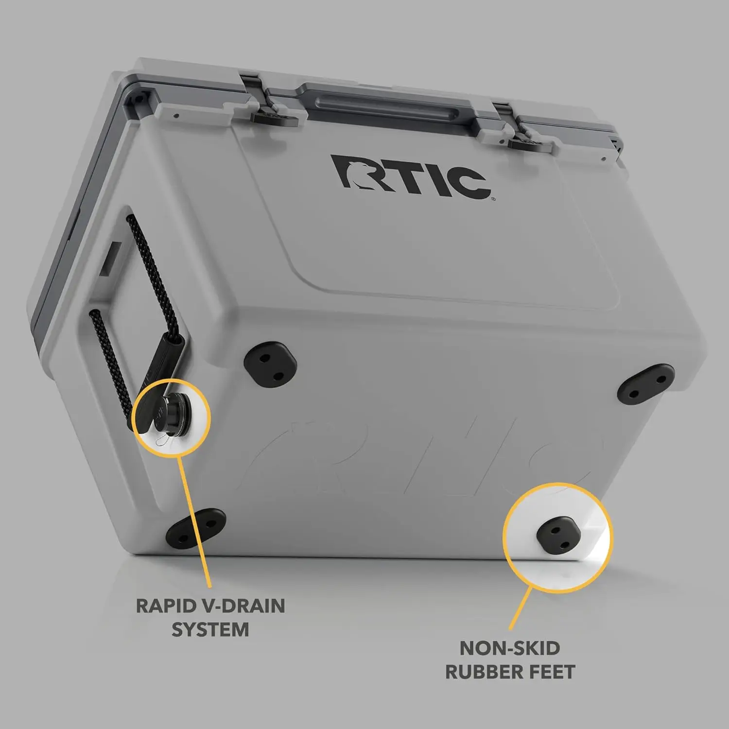 RTIC Ultra-Light 52 Quart Hard Cooler &ndash; Insulated Portable Ice Chest for Beach, Camping, Picnic & Fishing, 30% Lighter