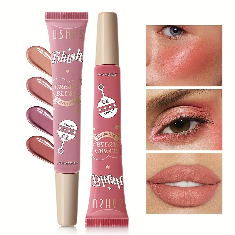 USHAS oft Liquid Blush Makeup,Cream Blush For 4 Colors Velvet Texture Natural Liquid Blush For - AliExpress