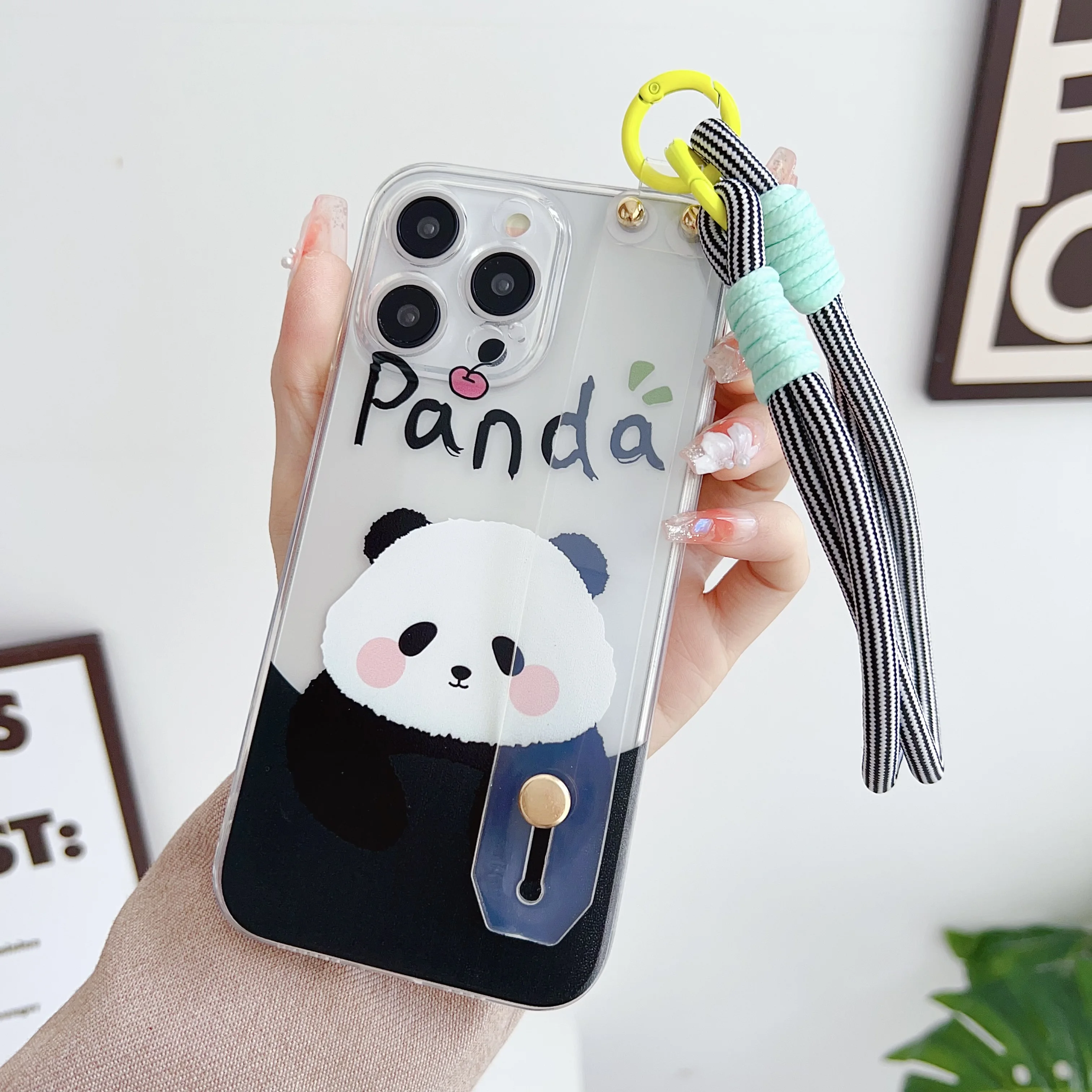 Lazy Panda Case with Wrist Strap for OnePlus - Elegant Protection