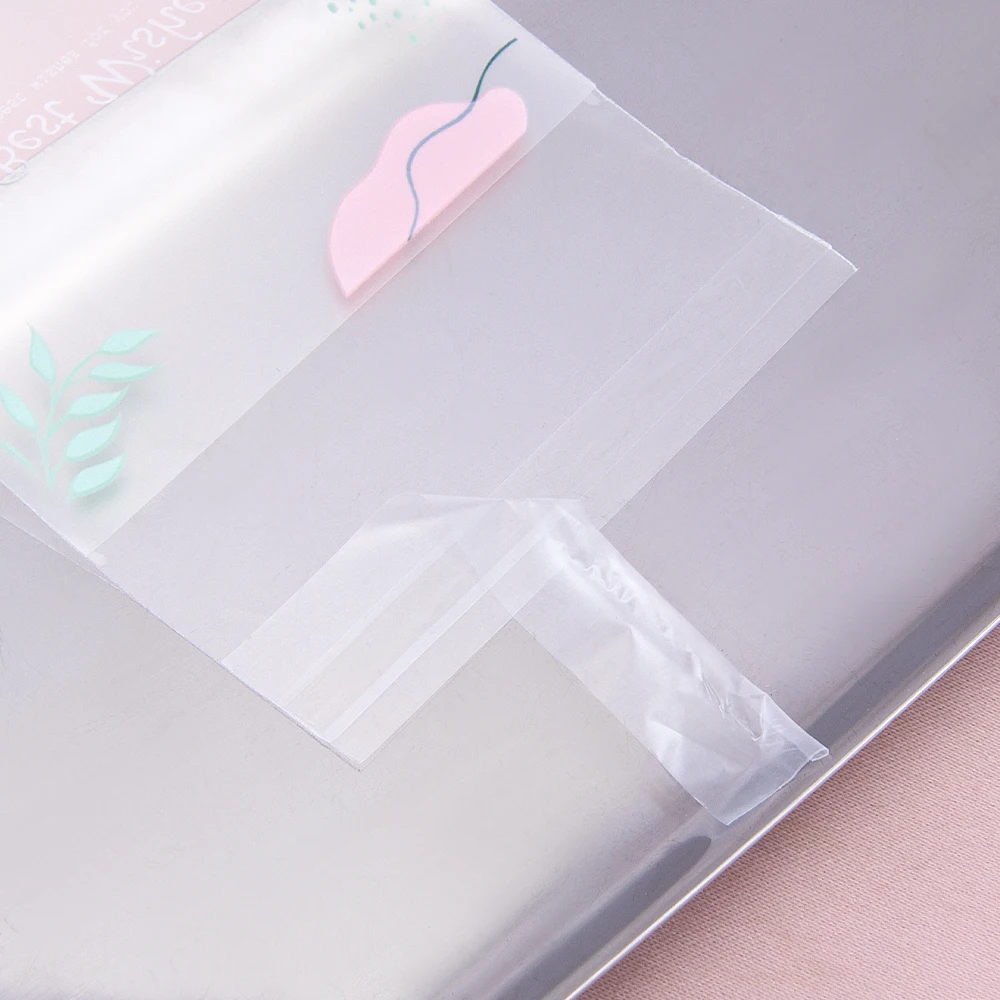 50pcs Small Fresh Morandi Color Opp Self-adhesive Bag Jewelry Universal Display Packaging Bag