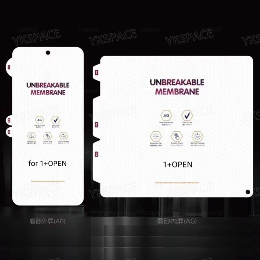 Matte Hydrogel Film Clear TPU Soft Screen Protector - Inner Front & Back - Anti-Fingerprint