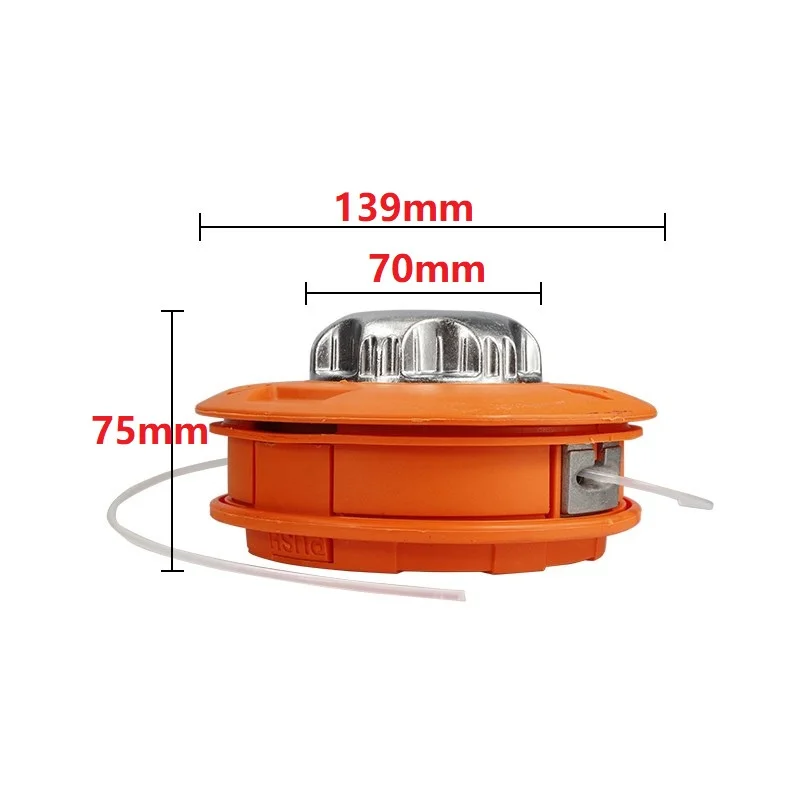 Aluminum Head Trimmer Universal Bump Feed Line Trimmer Head Strimmer Grass Brush Cutter Parts grass trimmer head aluminum trimmer head