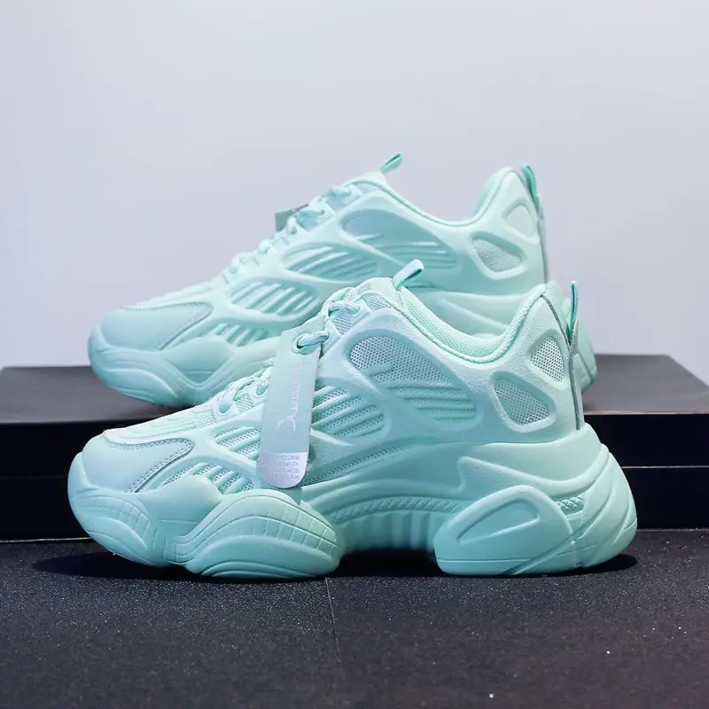 Casual Women Sneakers High Heels Platform Tennis Sports Autumn Winter Thick Bottom Walking 2021 New Breathable Vulcanized Shoes 