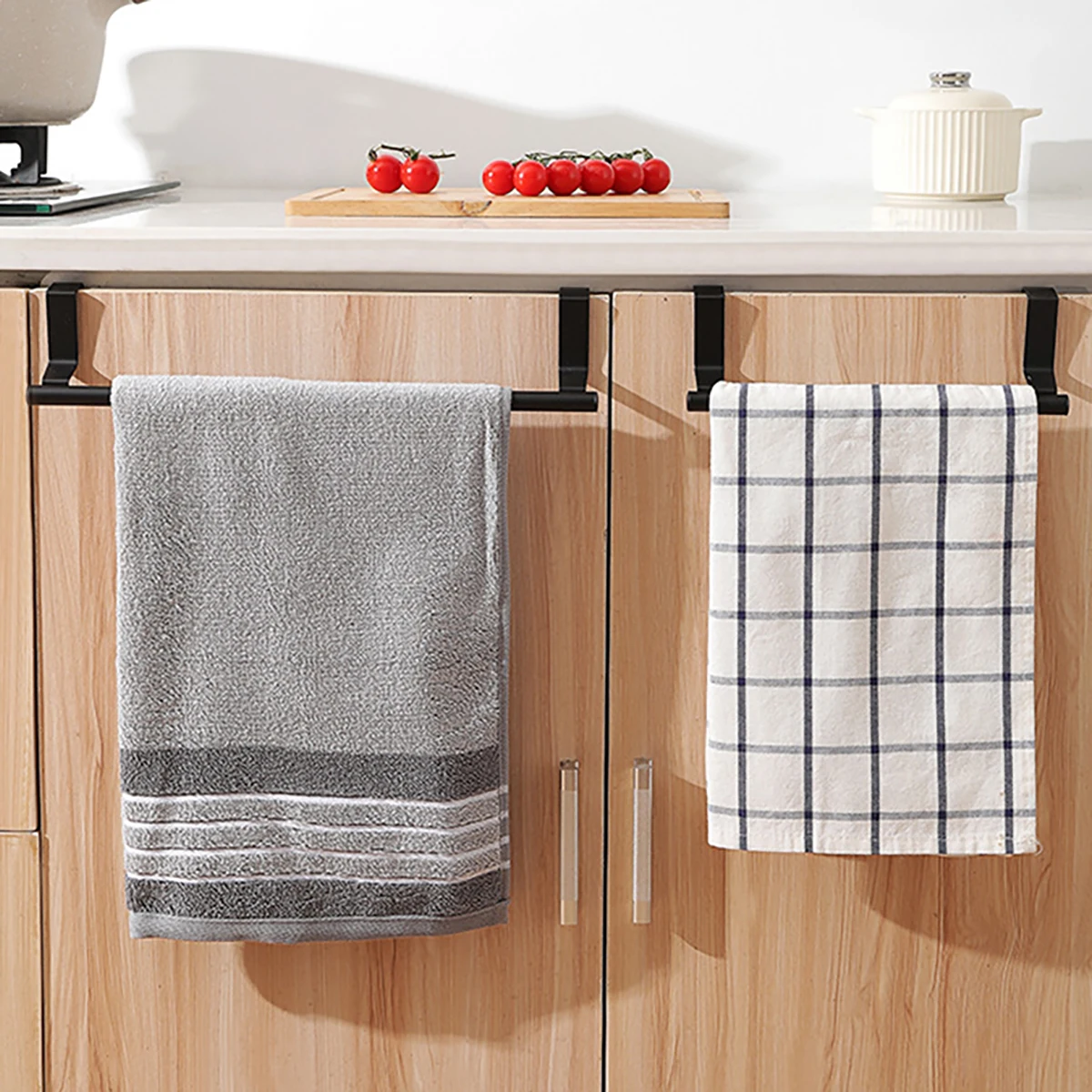 No-Punch Cabinet Door Hooks - Stainless Steel Ventilated Moisture Resistant Design Easy Installation