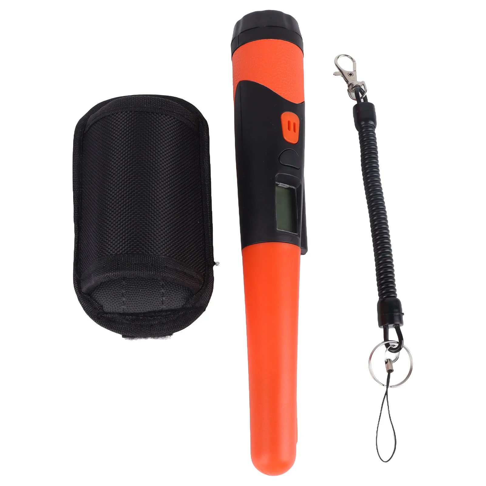 Detector Wand Orange Metal Detector with LCD Display Screen Treasure Searching Pinpointing Finder Probe Pinpointing Finder Probe