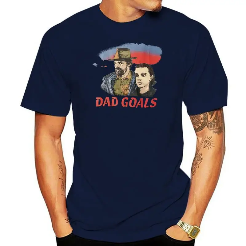 thumbnail image 1 of Camiseta para hombre del programa de televisión Stranger Tee Things Dad Goals Chief Hopper Eleven, 1 of 5