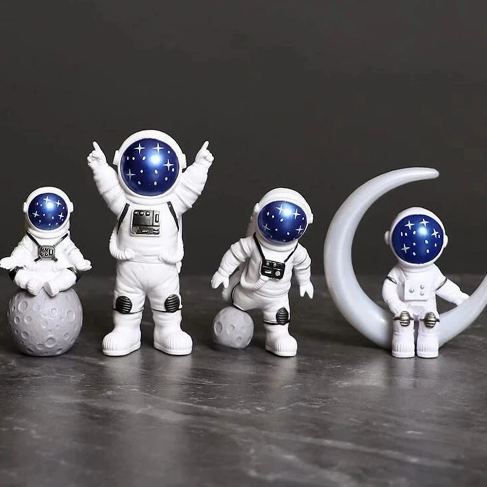 162322-42a0d3.jpg S9c625e20f7924ad8998dd2544b4ffc16O 4 pcs Astronaut Figure Statue Figurine Spaceman Sculpture Educational Toy Desktop Home Decoration Astronaut Model For Kids Gift Mallzona