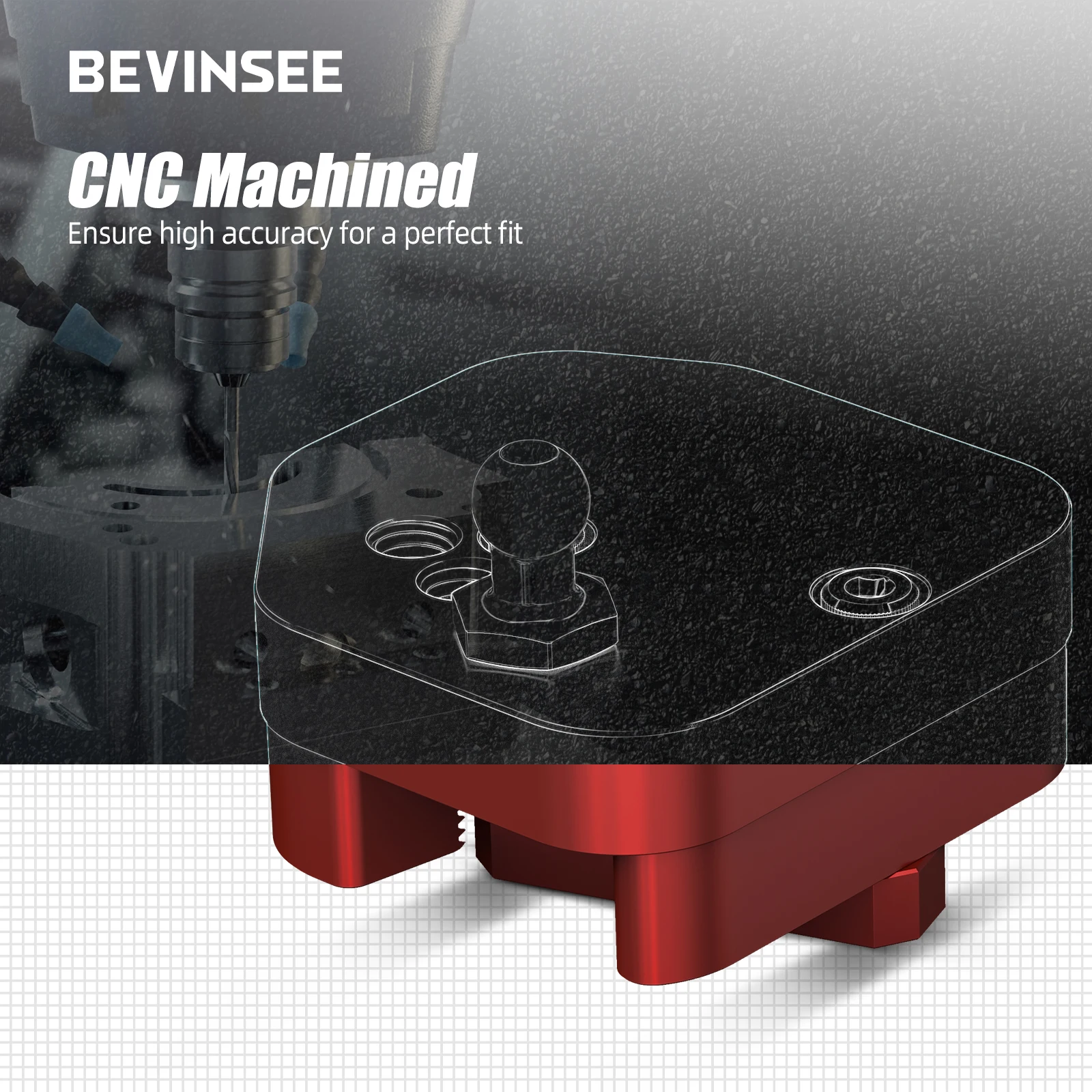 Gear Shifter Car Parts BEVINSEE Adjustable Quick Gear Short Shift Shifter Adapter Kit for Ford Focus MK3 ST 2013 -/RS -