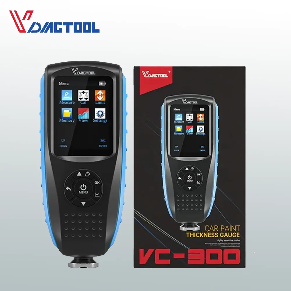 

VDIAGTOOL VC300 Car Thickness Gauge with Digital LCD Backlight Car Paint Tester Fe/nFe Coating Thickness Gauge 0.1micron/0-1300