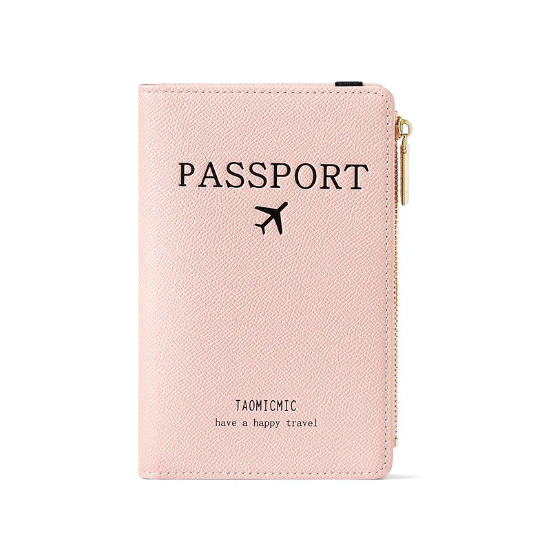 VS Signature Pink White Stripe Passport Card Case Holder Wallet - AliExpress