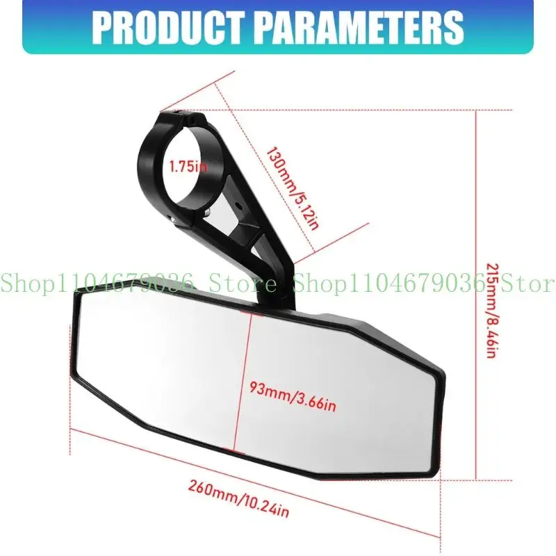 652F 다기능 ATV 안전 거울 900 1000용 작고 견고한 백미러