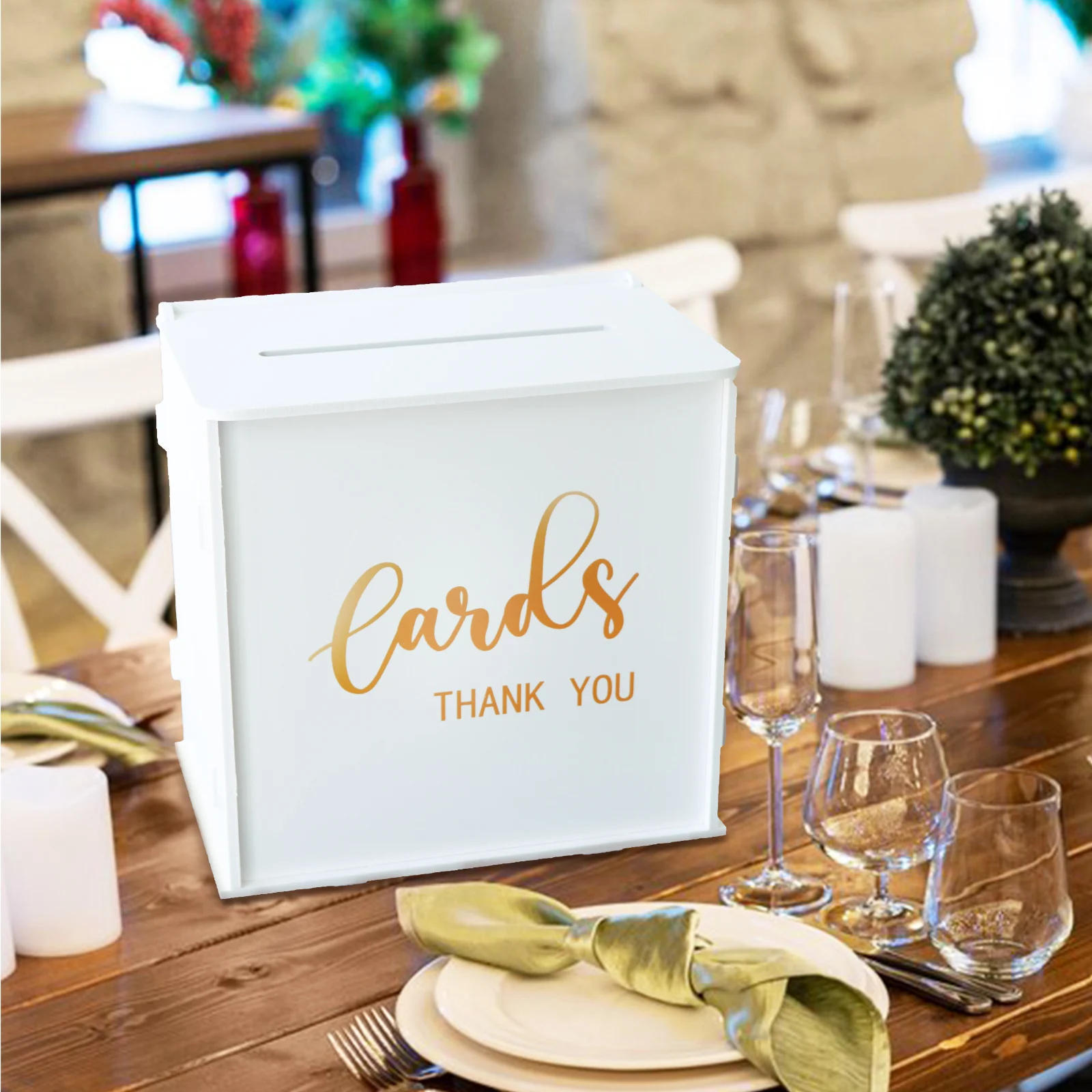 Wedding Card Box for Wedding Reception,Gift Money Envelope Card Box for Party Graduation Birthday Decorations