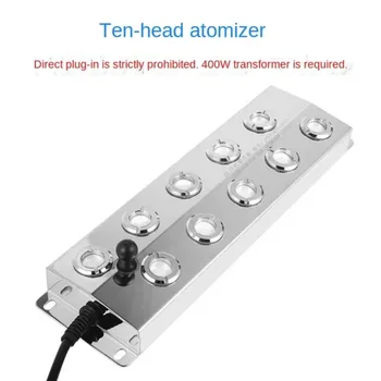 Ultrasonic Atomizer Diffuser Industrial Humidifier 4/6/8/10 Head Fog Sprayer Ultrasonic Mist Maker Generator Greenhouse Fogger 1