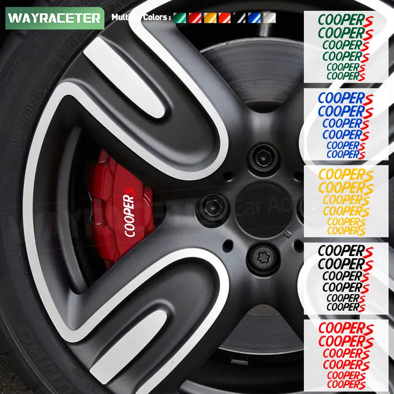 ReflectiveHiTempWaterproofCarBrakeCaliperStickerForMINICooper