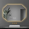 Wall Mounted Bathroom Mirror With Led Light Sensor Backlight 1