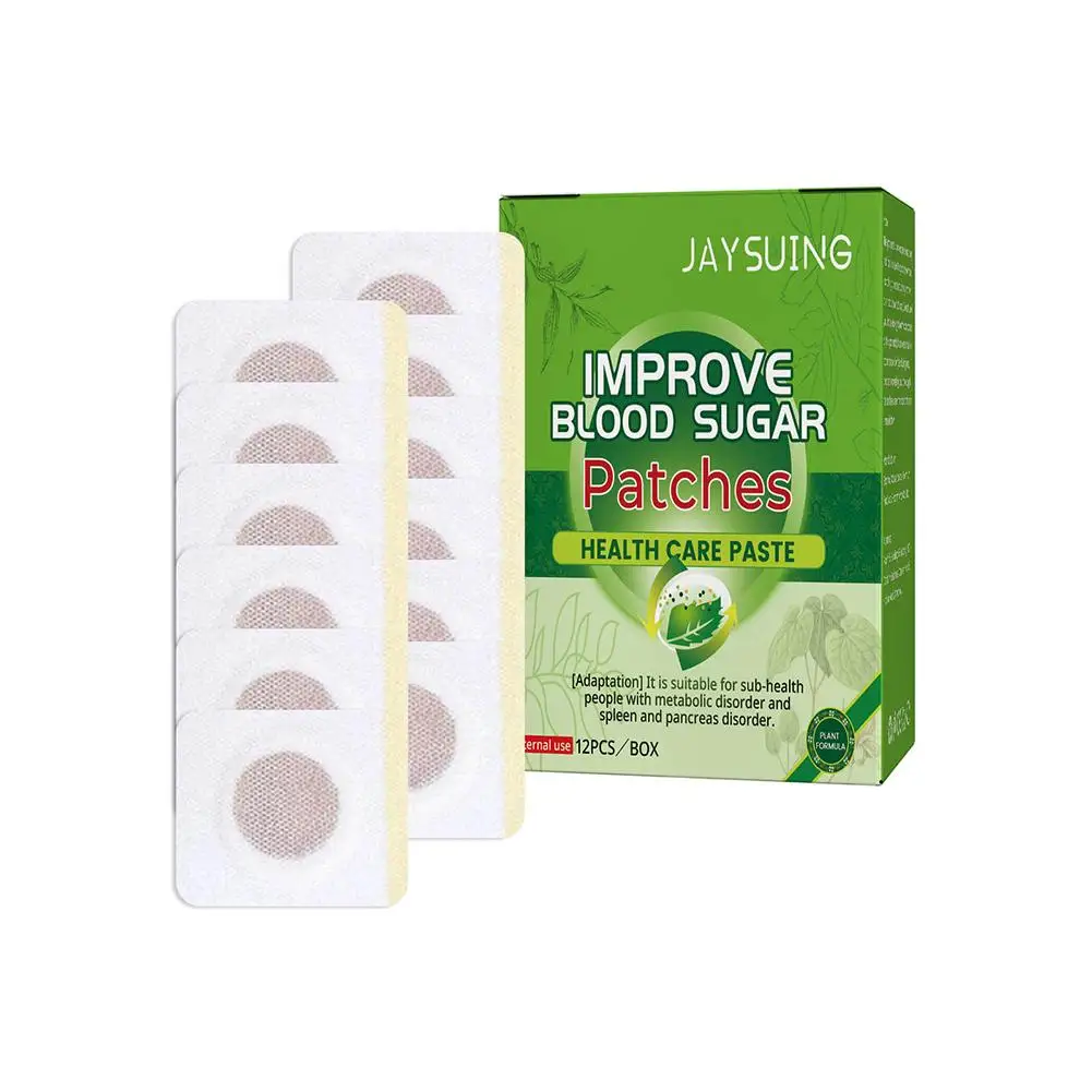 Diabetic Patches Herbal Cures Diabetes Hypoglycemic Blood Glucose Blood Sugar Balance Medicals Diabetes Plaste Body Care 12pcs