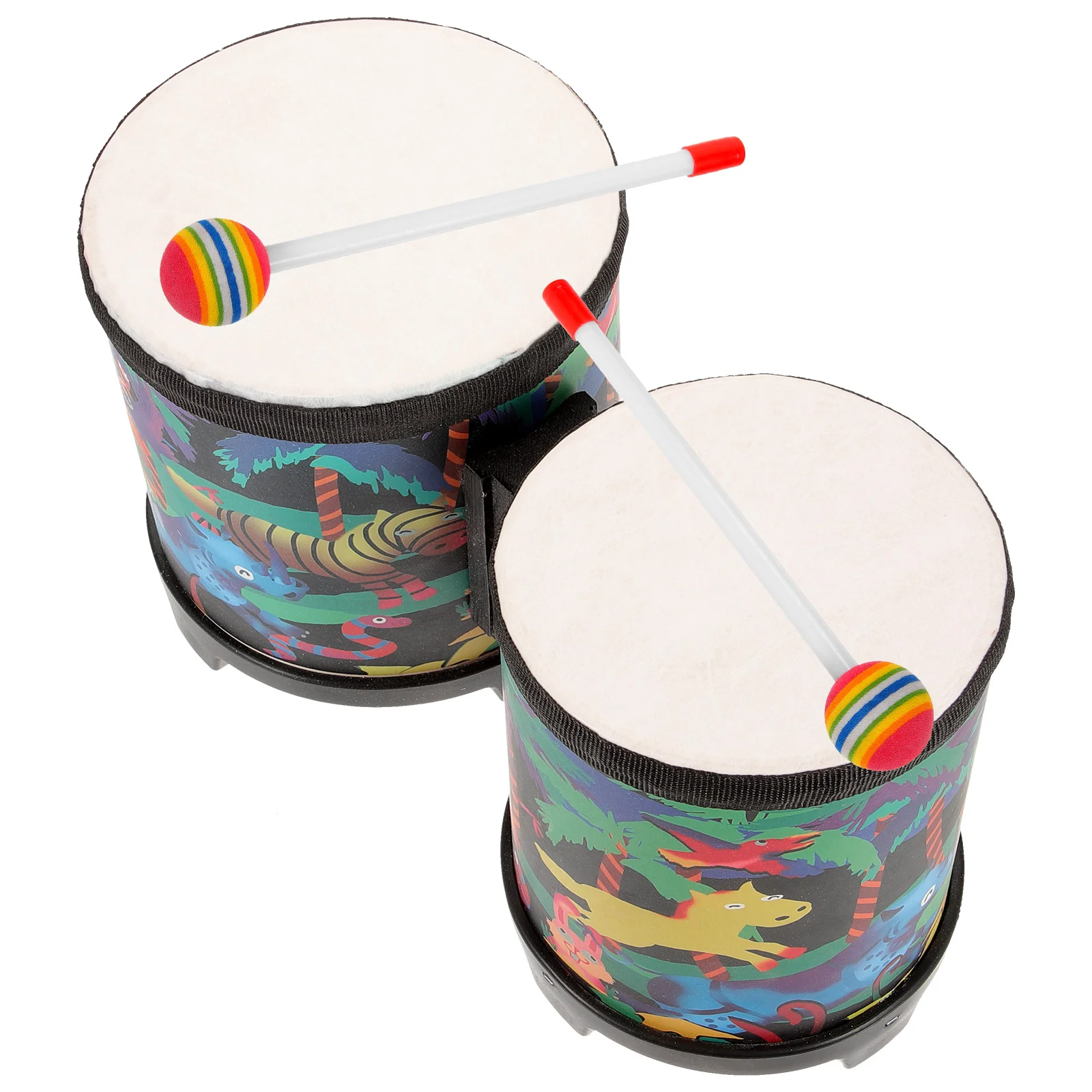 Drum Toys Bongos Drums Musical Instruments For Adults Kids Tambourine Percussion Plastic Baby Conga Child