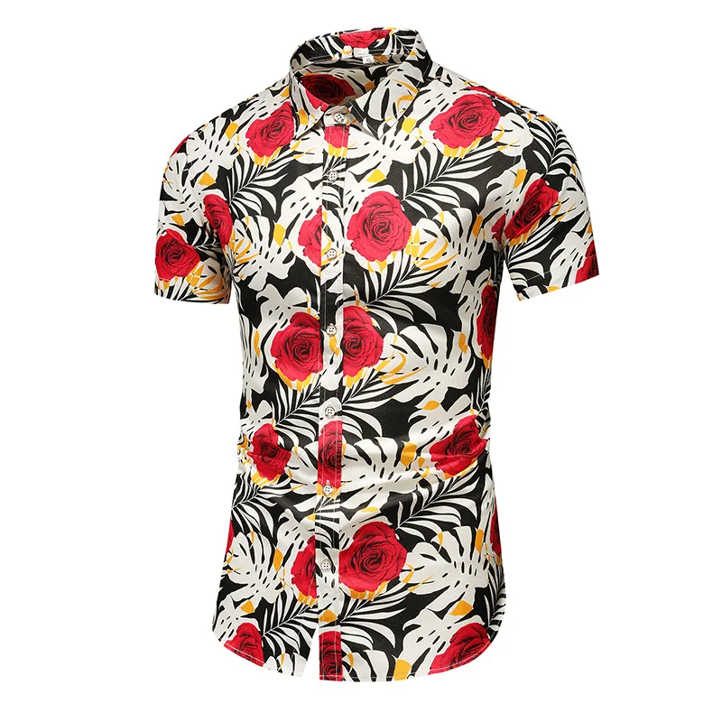 Men's Oversize Shirt Man Shirts High Quality Beach Fashion Tiki Clothing Blouses Social T-shirts Free Shipping Luxury Hawaiian