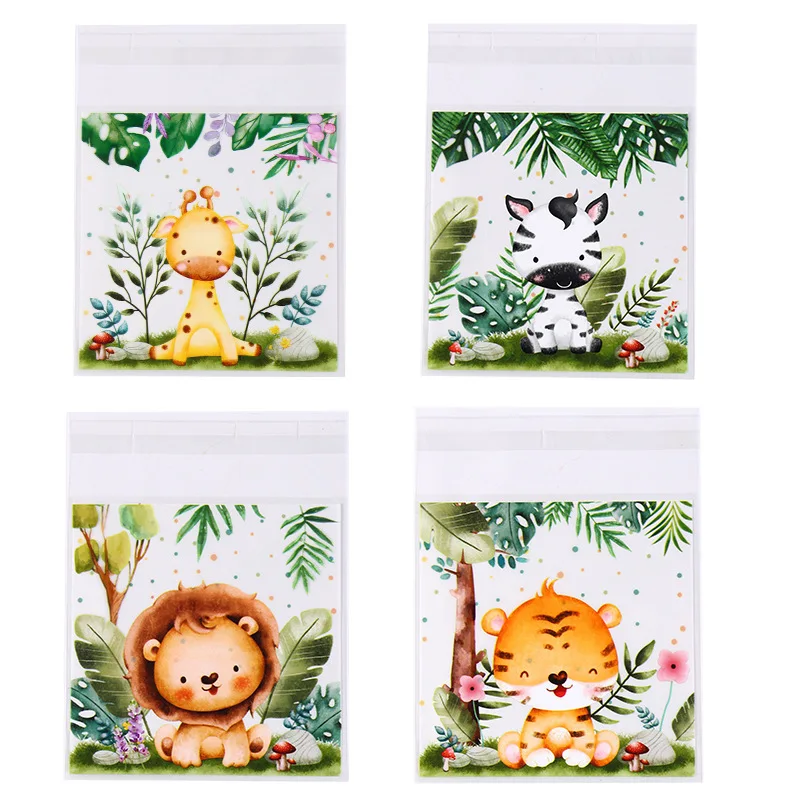 Safari-Geschenktüten Mit Griffen – 16 Stück Dschungeltiere Motiv Für Mottopartys