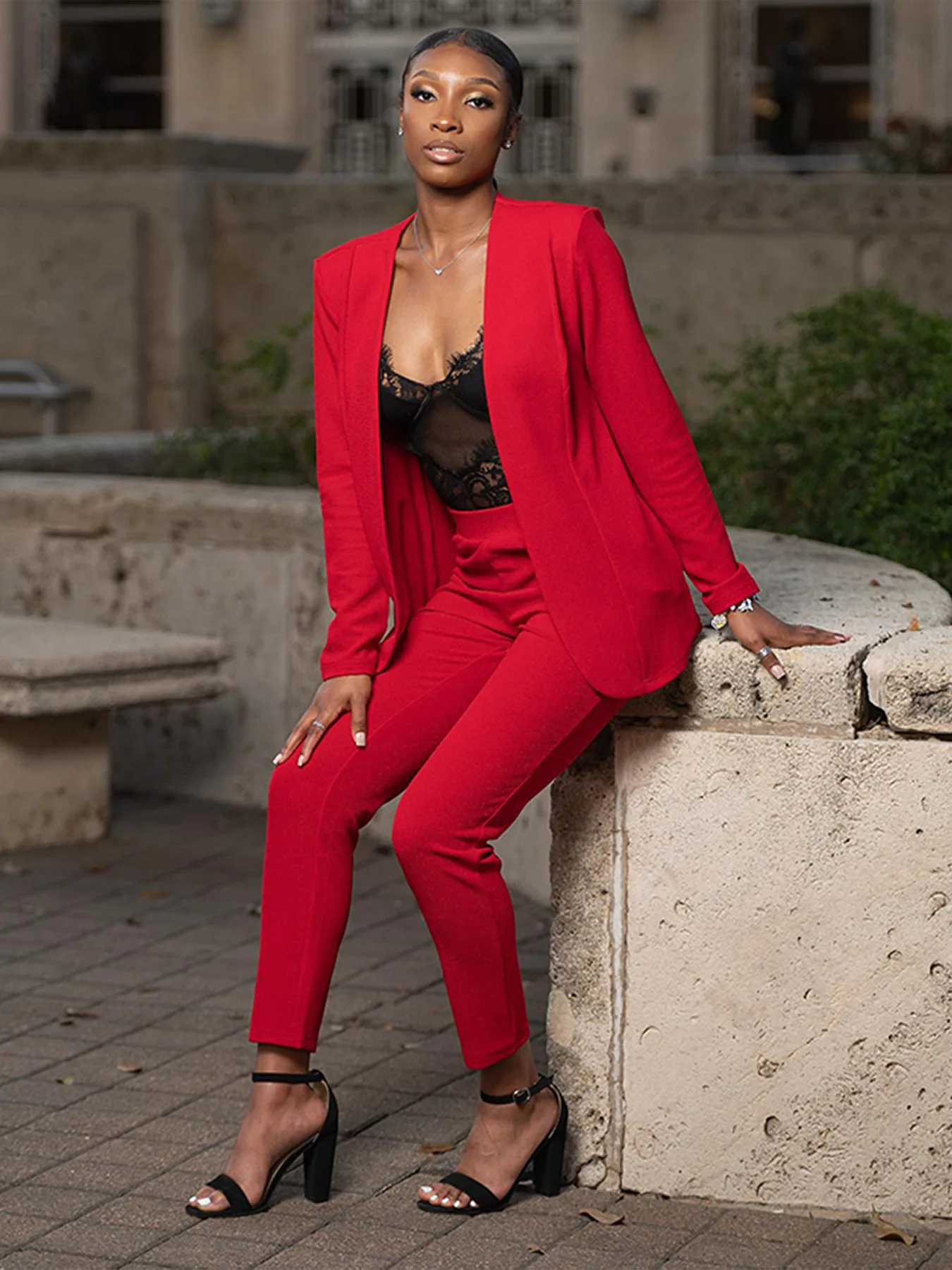 Women Suits Autumn Winter Slim Long Sleeve V-Neck  Blazer And Pants Set Business Suits 2 Piece Sets Ladies Jacket Blazers Set