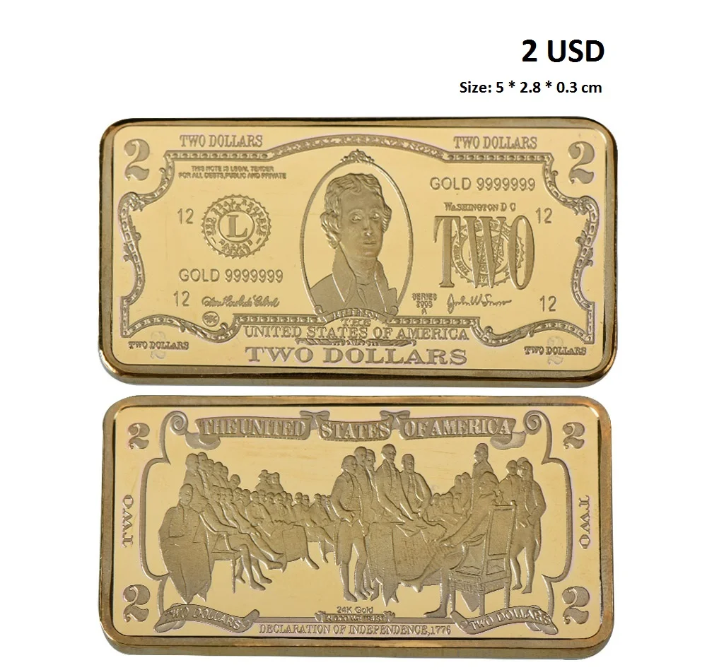 Luxurious Gold/Silver Plated US Dollar Design Souvenir Coin Set - Elegant Collectible and Business Gift
