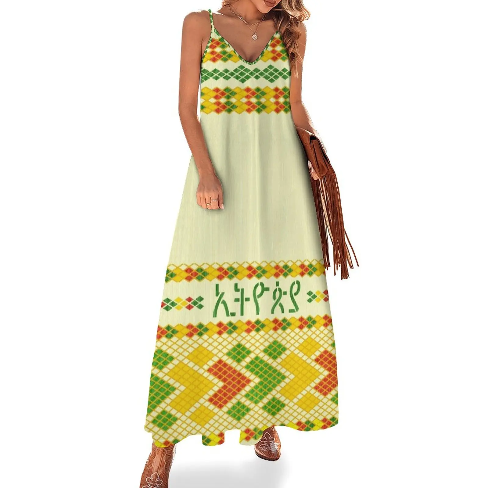 

Tibeb 2 Sleeveless Dress beach dress Woman dresses Summer skirt Evening gown