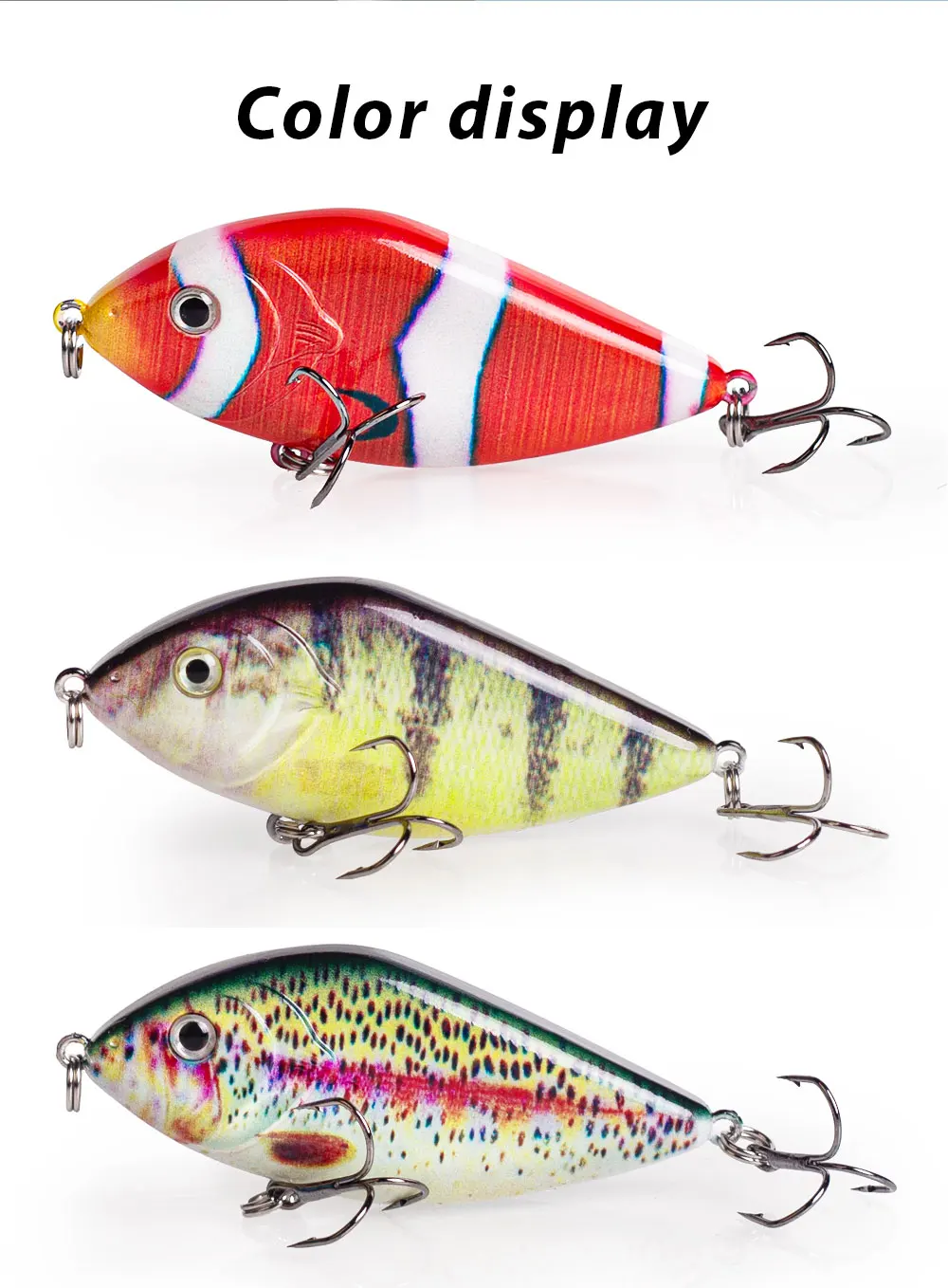 Hanlin Neu 70mm/14.5g Jerkbait Angelköder Rassel-Gleitköder Künstlicher sinkender Wobbler für Hecht und Barsch – Detail 9