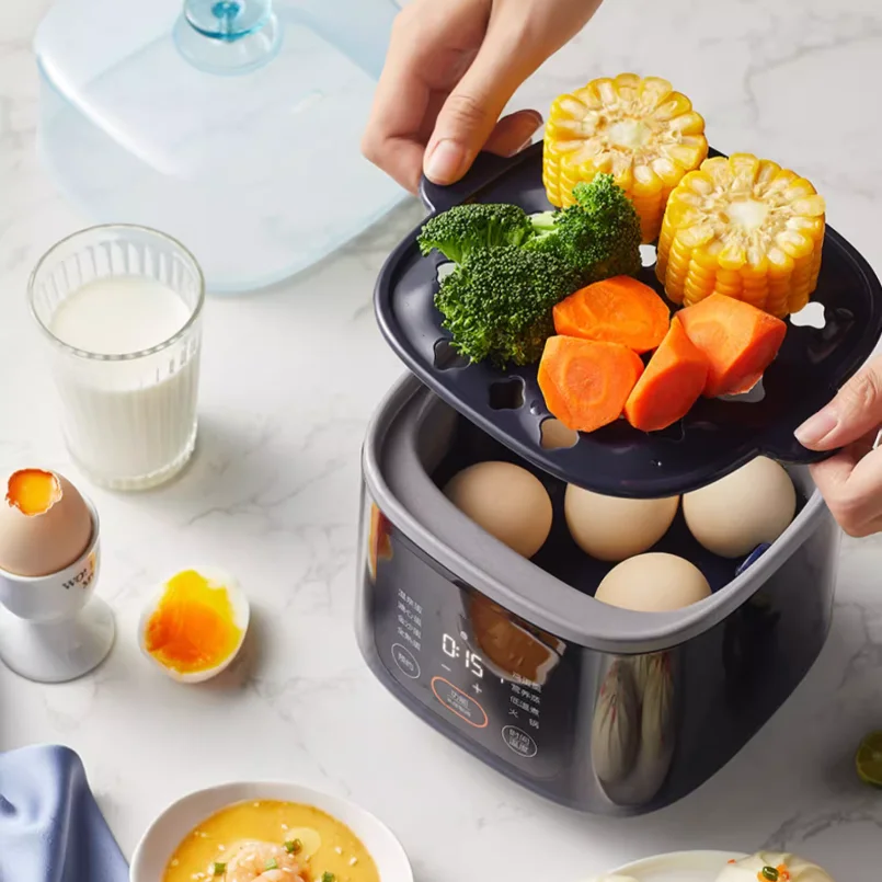 Egg Boiler Multi functional Breakfast Machine Steamer Automatic Power Off Home Small Egg Cooker for Boiling Eggs