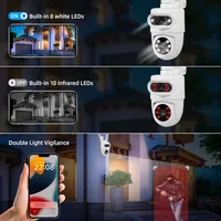 FUERS 5K 10MP double objectif caméra IP Tuya sécurité à domicile intelligente suivi automatique alarme sans fil WIFI CCTV Surveillance caméra extérieure 3