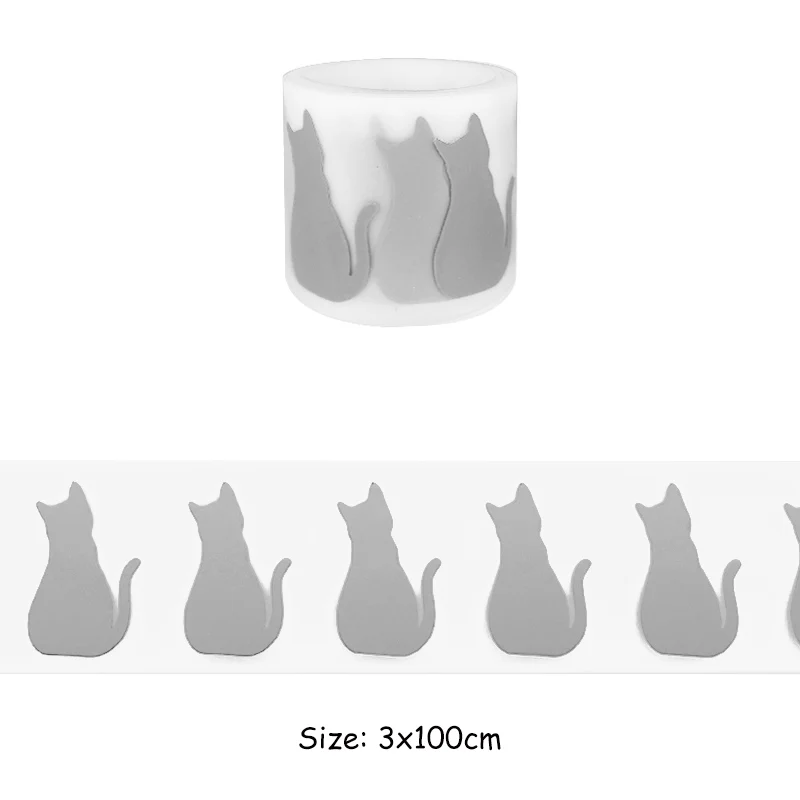 Silver Reflective Animal Design Thermal Patches - DIY Iron-On Transfers