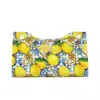 Custom Mediterranean Lemons Tiles Tissue Box Cover PU Leather Rectangular Facial Tissue Box Holder for Bathroom Home 2