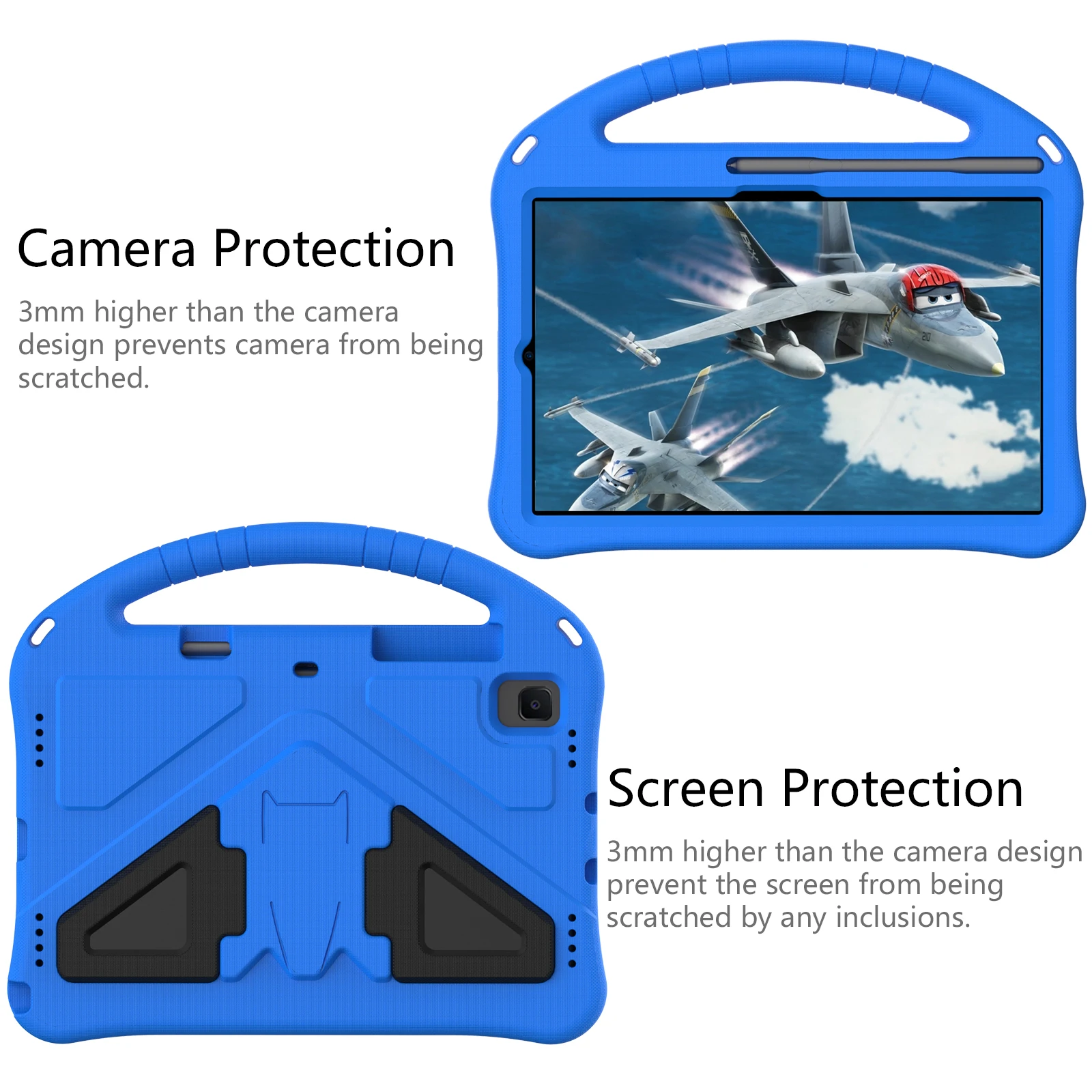 Durable Kids Tablet Case with Stand and Hand Strap - Shockproof 10.4-inch Cover