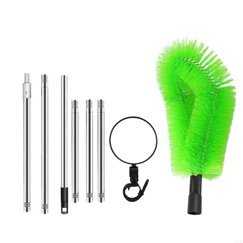 F2TE Gutter Cleaning Brush Debris Leaves Branches Remover Roofing Cleaning Scraper