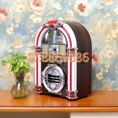 Versione Americana Vintage Bluetooth Cd Jukebox Jukebox Altoparlante Led Cambia Colore Luce Audio Ristorante Decorazione