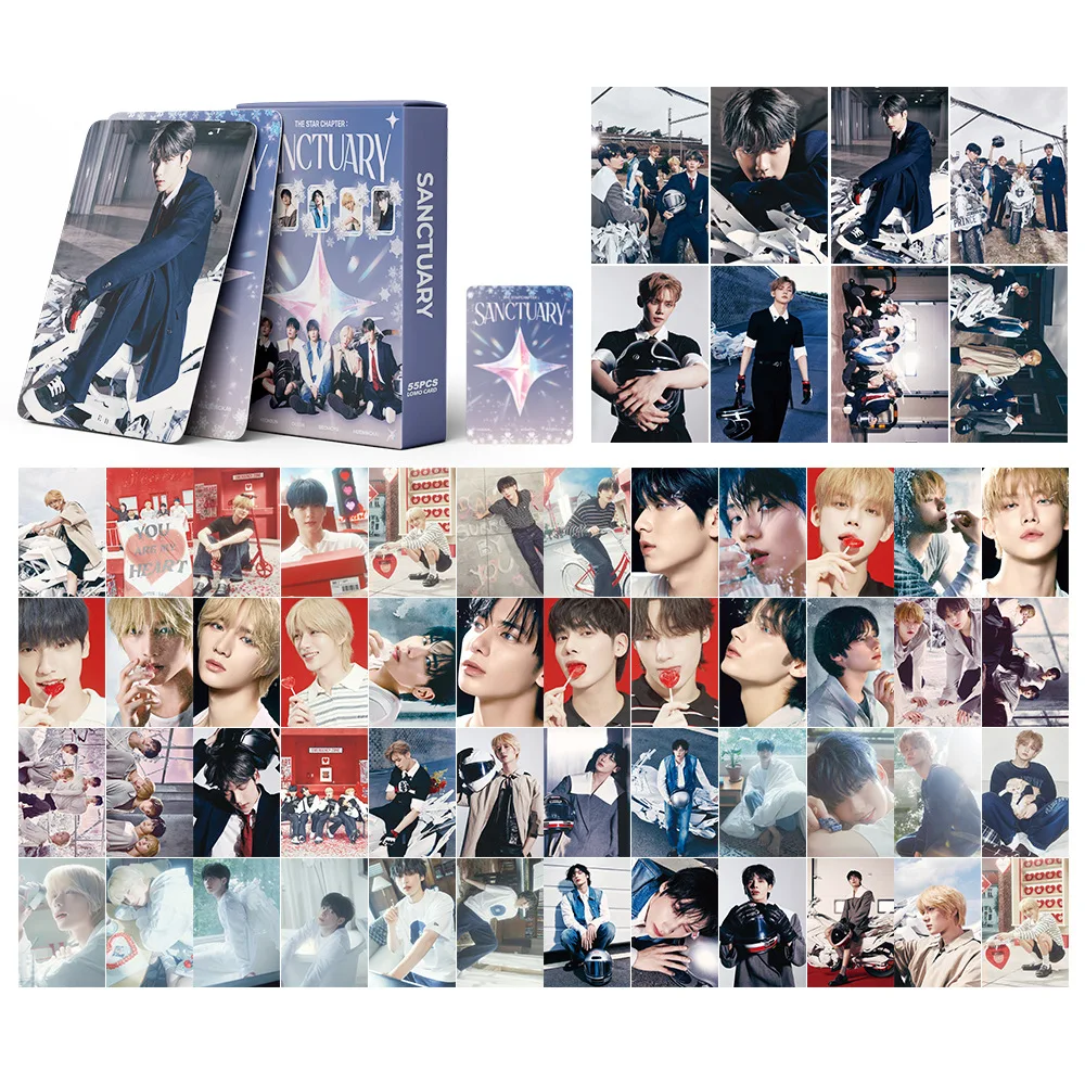 Boy Idol Group New Album TEMPTATION Lomo Card Photocards BEOMGYU SOOBIN YEONJUN TAEHYUN HD Print Card Poster 55Pcs/Set