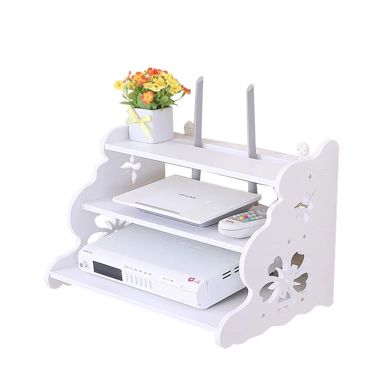 Creative Home Tv Cabinet Set Top Box Frame Router Shelf Storage Carrier Storage Rack Partizione Pylons Wall Hanging