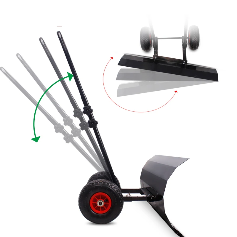 Wheeled Hand Push Snow Removal Shovel Large Snow Removal Tool Vehicle Snow Removal Artifact Snow Removal Machine with Wheels 3