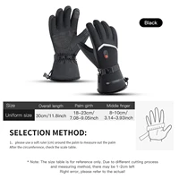 Electric heating gloves for winter skiing, heating gloves for motorcycles, warm and waterproof with battery box, and heating glo 6