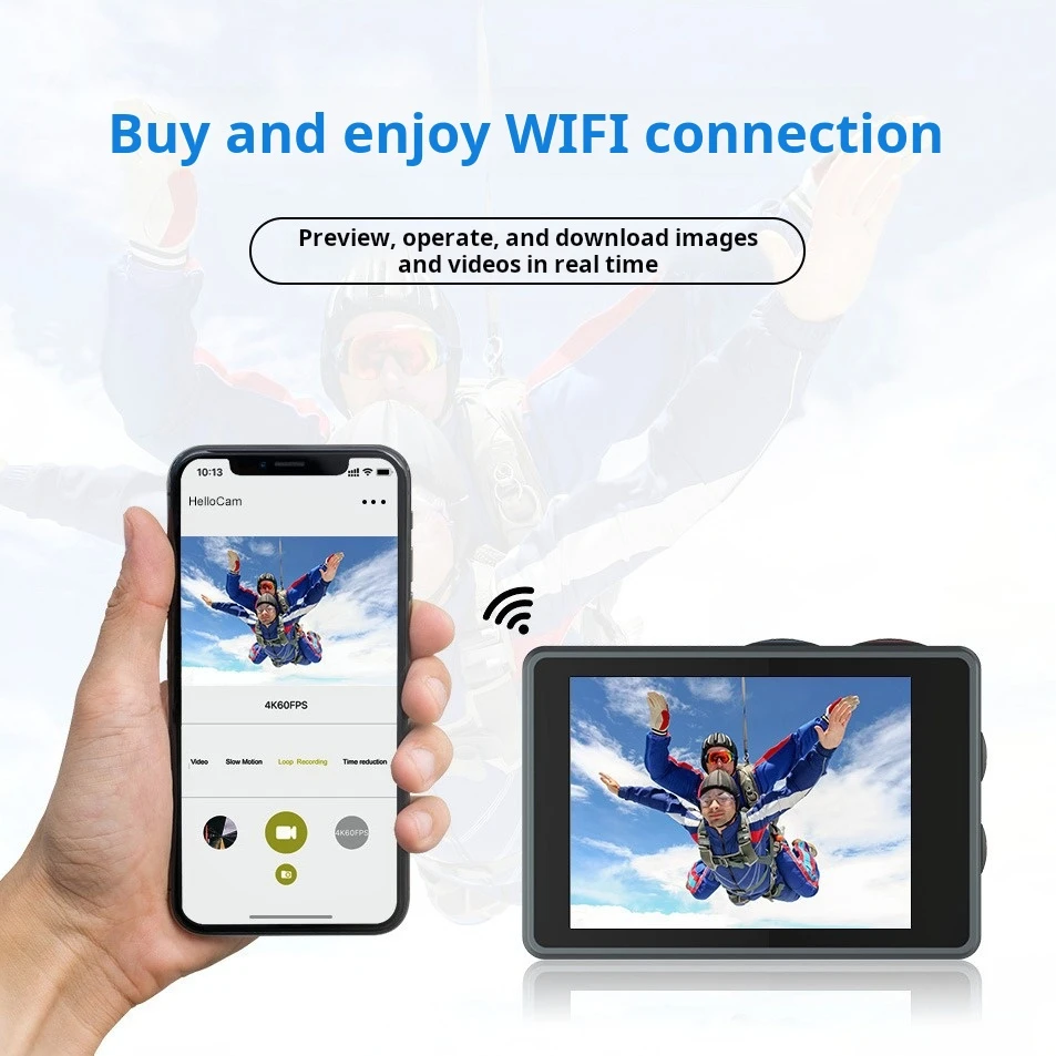 5KEIS with WiFi waterproof function suitable for riding motorcycle anti-shake remote control HD outdoor sports camera 3