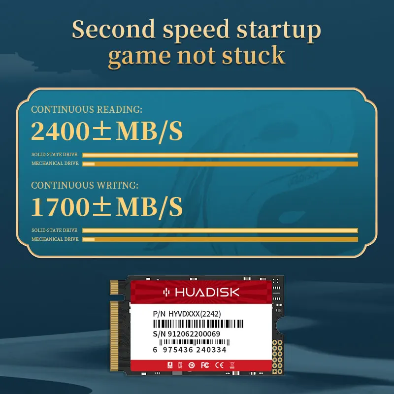 HUADISK  Ʈ ǻͿ  ϵ ũ SSD 2242, M2 NVMe, 1TB, 512GB, 256GB, 128GB, PCIe 3.0X4, NVMe M2 2242
