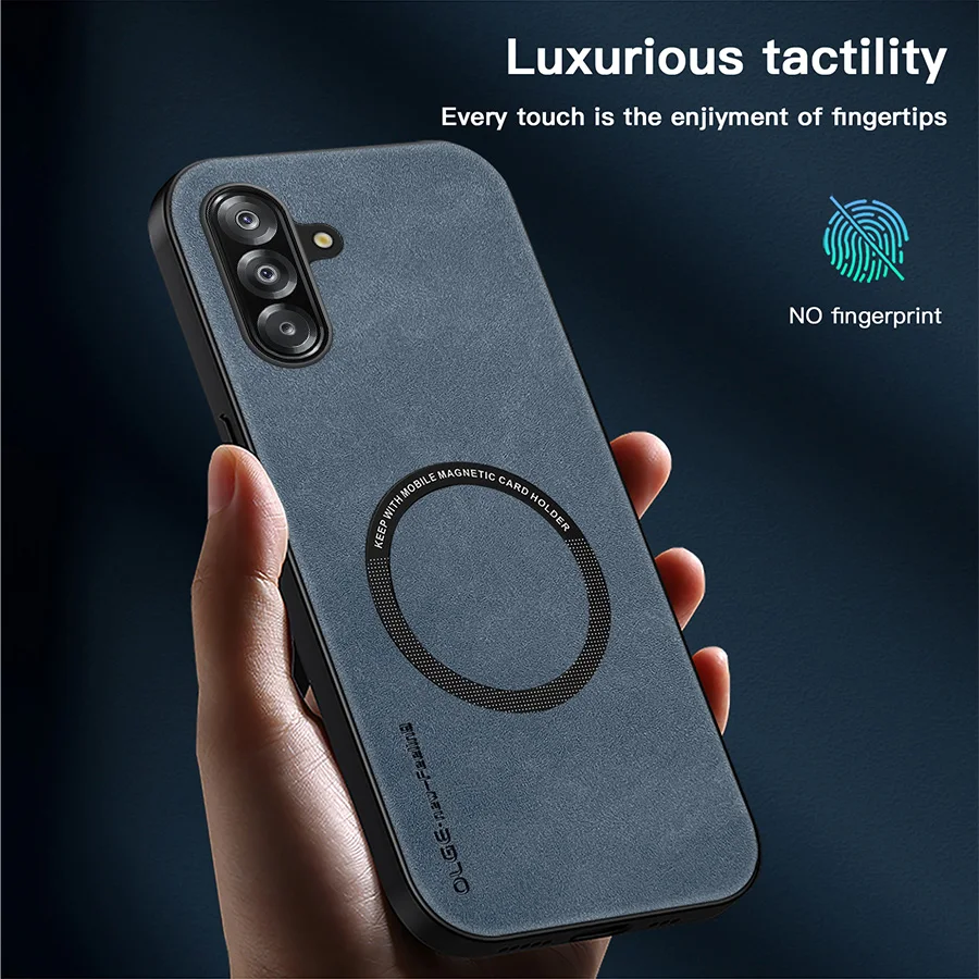 Magnetic Retro Soft Leather Phone Case