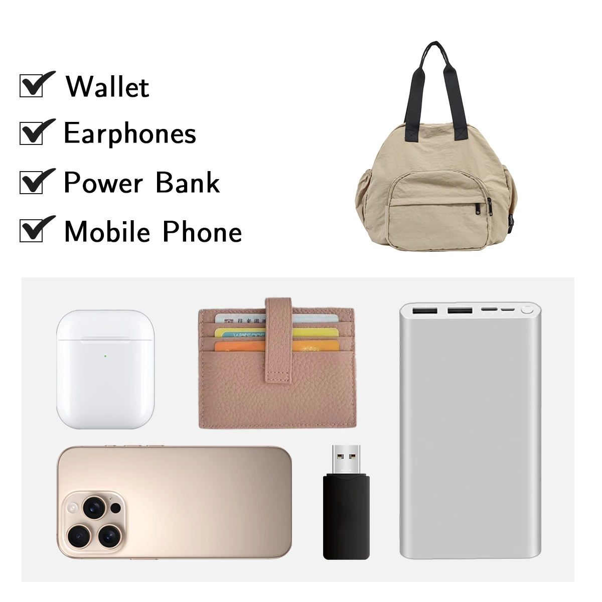 New Style Backpack for Men and Women, Single Shoulder Tote, Large Capacity, Lightweight Cloth Bag, Versatile, Casual, Commuting, Student Travel Backpack, Shopping