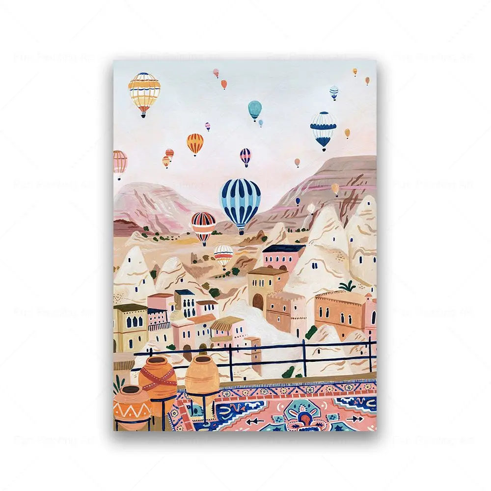 Positano,Amsterdam,Lisbon,Barcelona,London,Florence,Switzerland,Rome,Cappadocia,Paris,Capri,Venice Travel Poster Gift Home Decor
