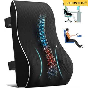 Memory Foam Lumbar Support Cushion for Car & Office Chair 1