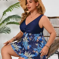 Sexy Bikini Swimsuit Dress Women's Cross-Border Large Size Swimming Costume Nylon Fabric with Steel Support Pad Suitable...