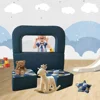 Kids Couch Convertible Toddler Sofa 4pcs with Memory Foam Fold Out Kids Sofa Bed, Play Couch Chair for Children Boys and Girls 6