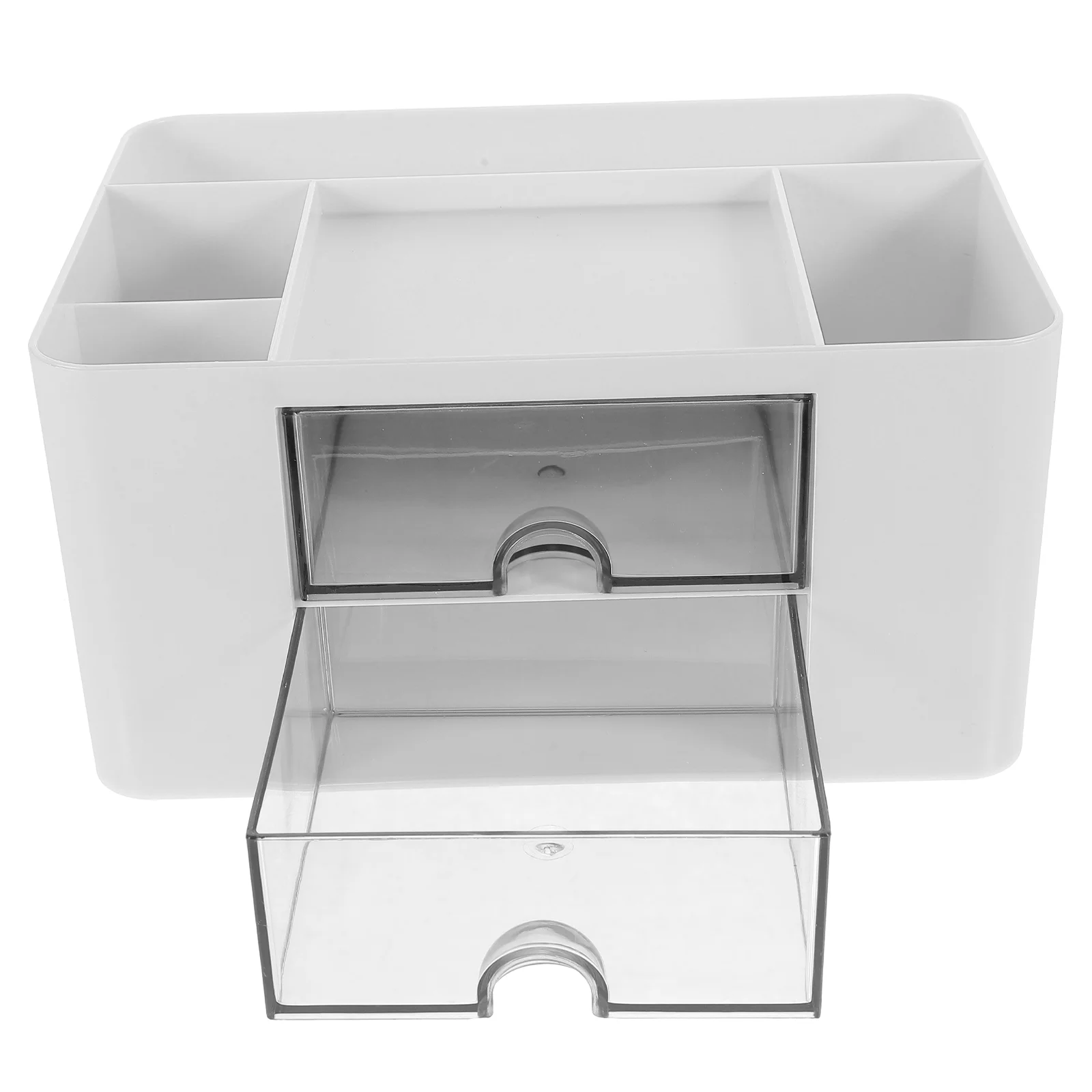 

Pen Stand Drawer Holder Plastic Storage Stationery Organizer Desk Practical Desktop Drawers Office Case White
