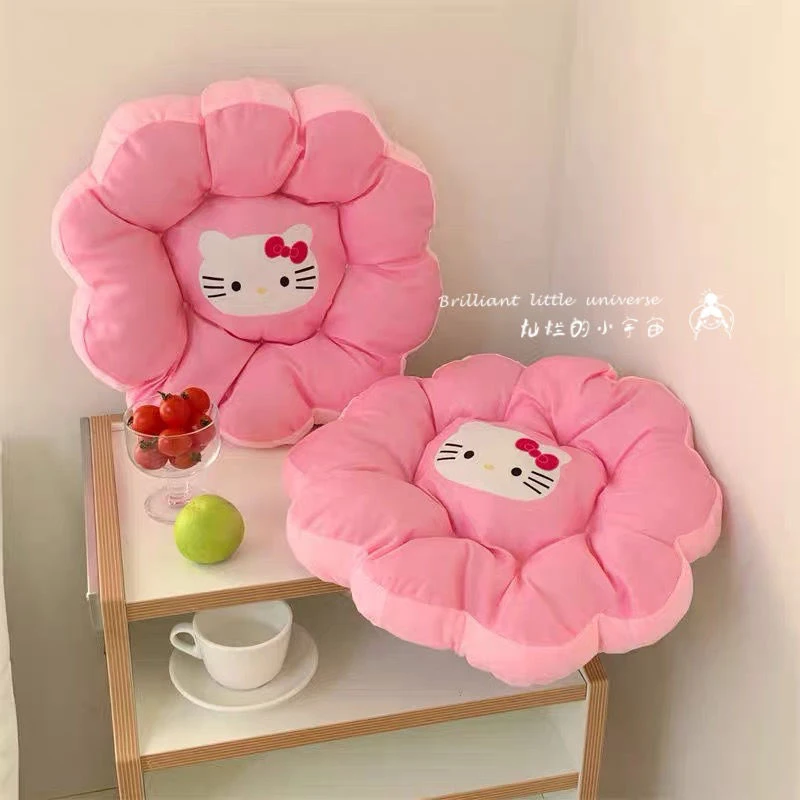 

Cute Hello Kitty Seat Cushion Sanrios Kawaii Animal Home Chair Cushion Girly Heart Cartoon Classroom Dormitory Soft Mat Kid Gift