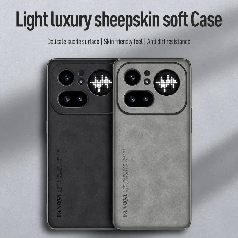 Luxurious PU Leather Sheepskin-Feel Phone Case - Premium Protective Cover