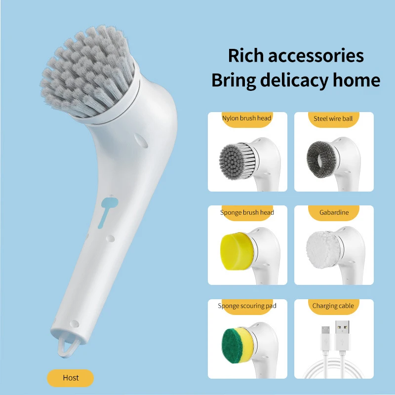 Electric Cleaning Brush USB Rechargeable Electric Scrubber